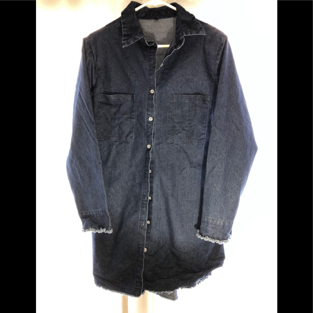 Denim button up dress size medium